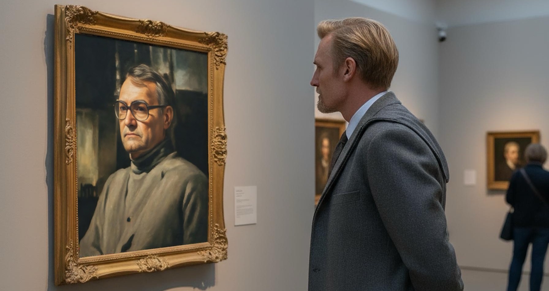 College student Dwain gazes at his future self - ©TNP-AI College student Dwain gazes at his future self