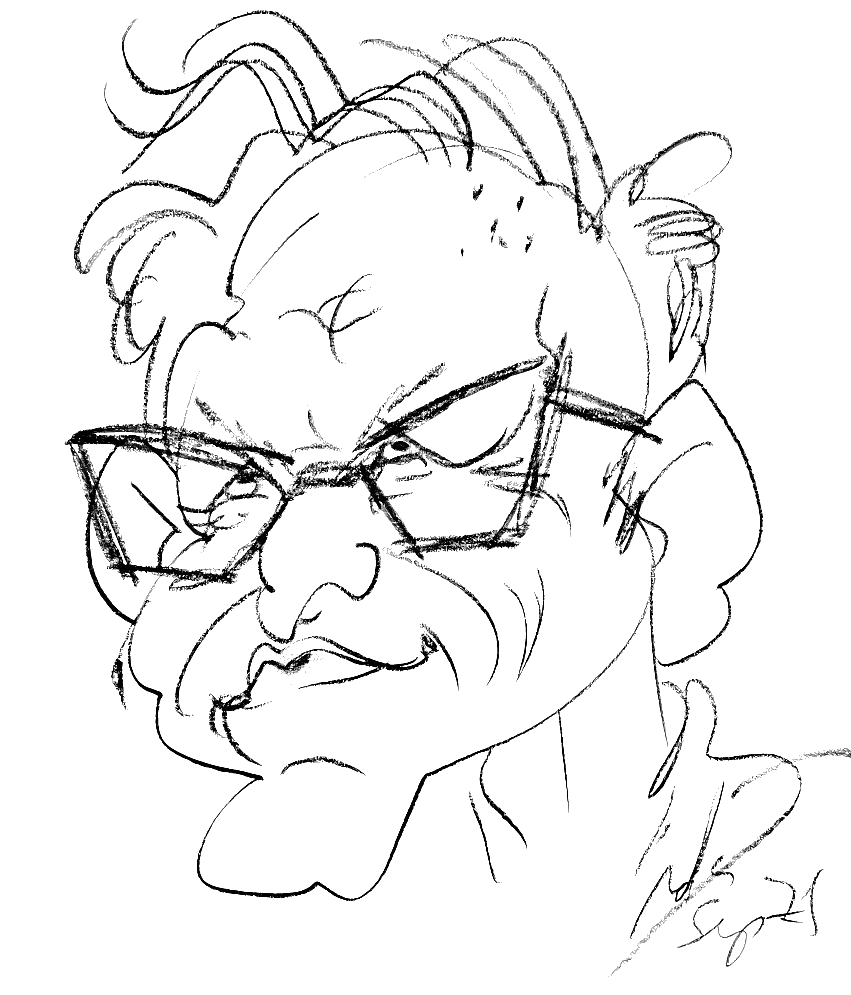 Caricature of Dwain Johnson